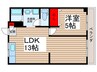 スタ－ライトハウス 1LDKの間取り