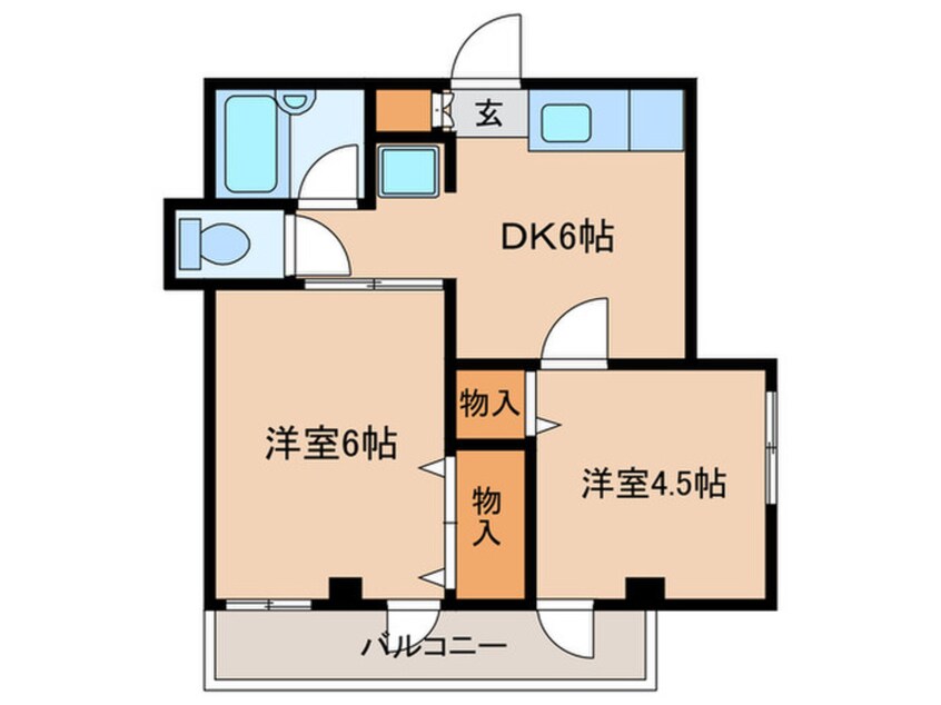 間取図 フラット小杉