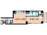 KDXレジデンス西原 1LDKの間取り