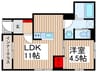仮）リーブルファイン藤の牛島 1LDKの間取り