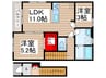 仮）リーブルファイン藤の牛島 2LDKの間取り