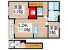 仮）リーブルファイン藤の牛島 2LDKの間取り