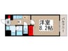 テイク・ア・レスト 1Kの間取り