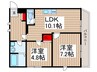 ダイヤモンドクレスト南柏 2LDKの間取り