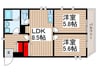 ダイヤモンドクレスト南柏 2LDKの間取り