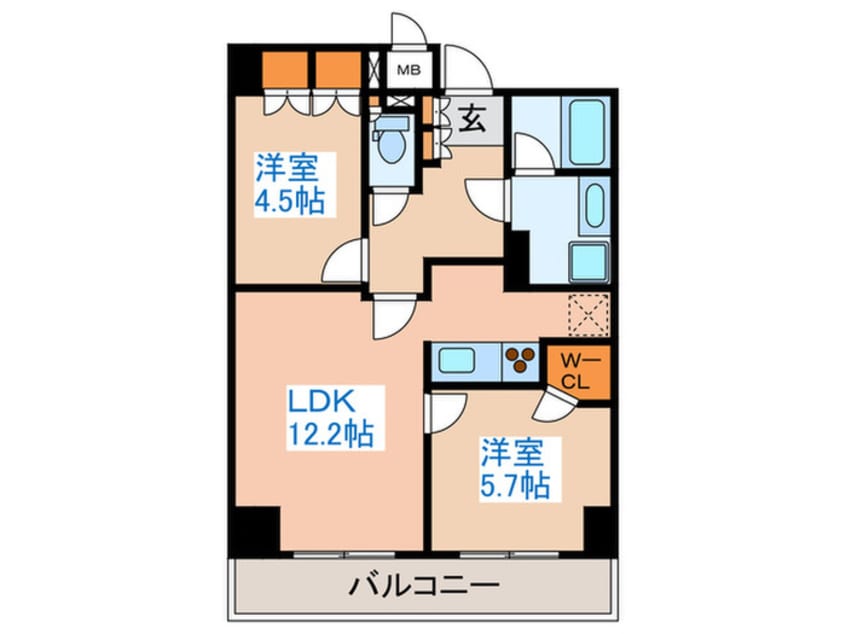 間取図 レジディア杉並方南町