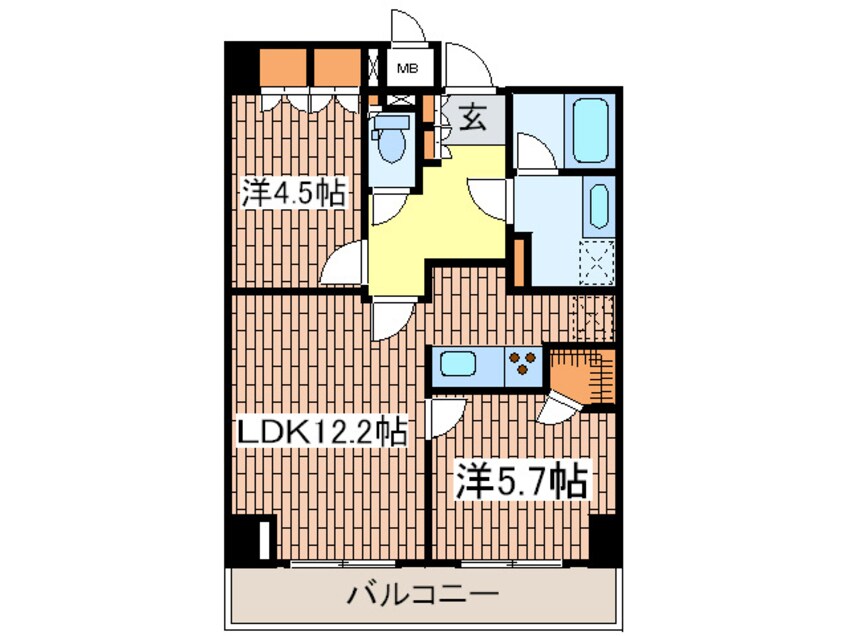 間取図 レジディア杉並方南町