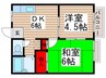 エステートピアＡ・Ｂ・Ｃ 2DKの間取り