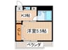 アビタ武蔵野 1Kの間取り