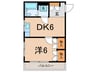 エクセル深沢 1DKの間取り