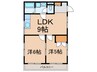 エクセル深沢 2LDKの間取り