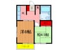 コーポ堀越 2Kの間取り