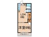 リバーサイド矢上 1LDKの間取り