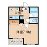 パラシオ北綾瀬 1Kの間取り
