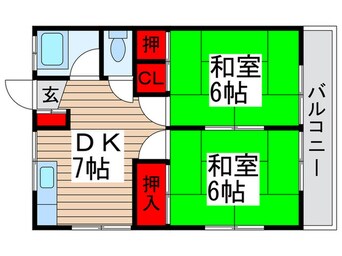 間取図 第一コーポ中嶋