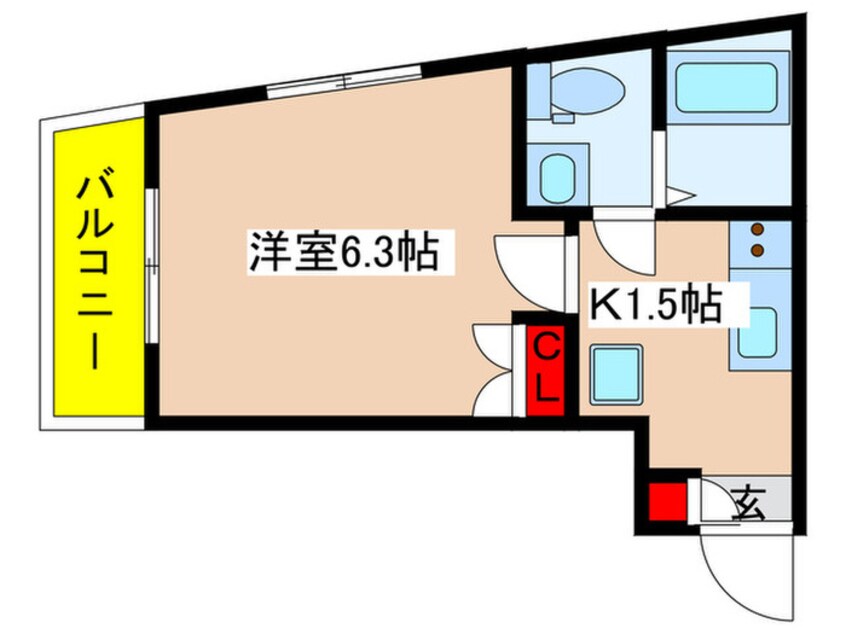 間取図 アノンテラス岡上
