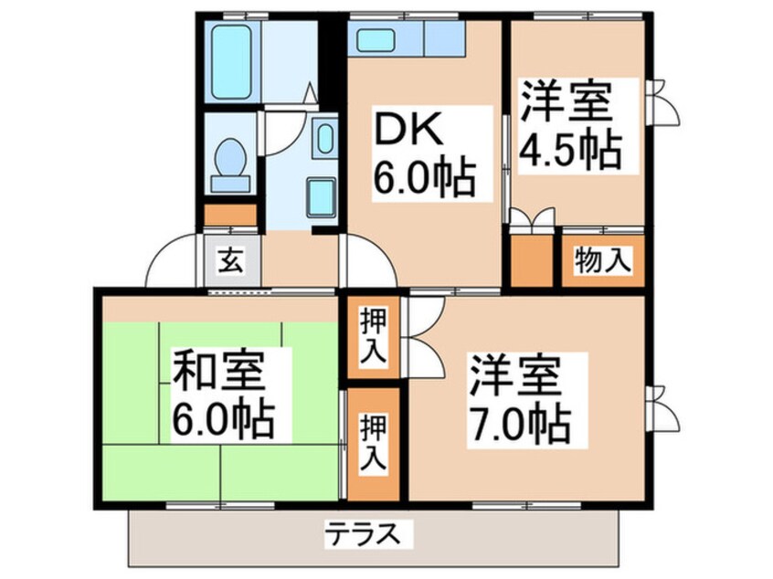 間取図 ドミール　E棟