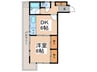 ベルハイツ立川（401） 1DKの間取り