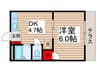 サンモ－ルＭ 1DKの間取り
