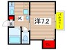 サザンクロス 1Kの間取り