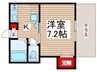 サザンクロス 1Kの間取り