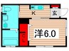 レジェンド・アキ 1Kの間取り