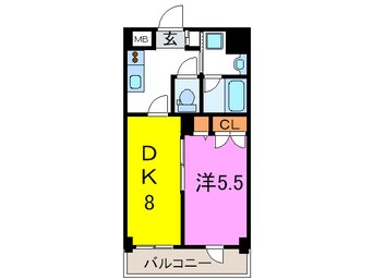 間取図 グリ－ンフィ－ルド小竹向原