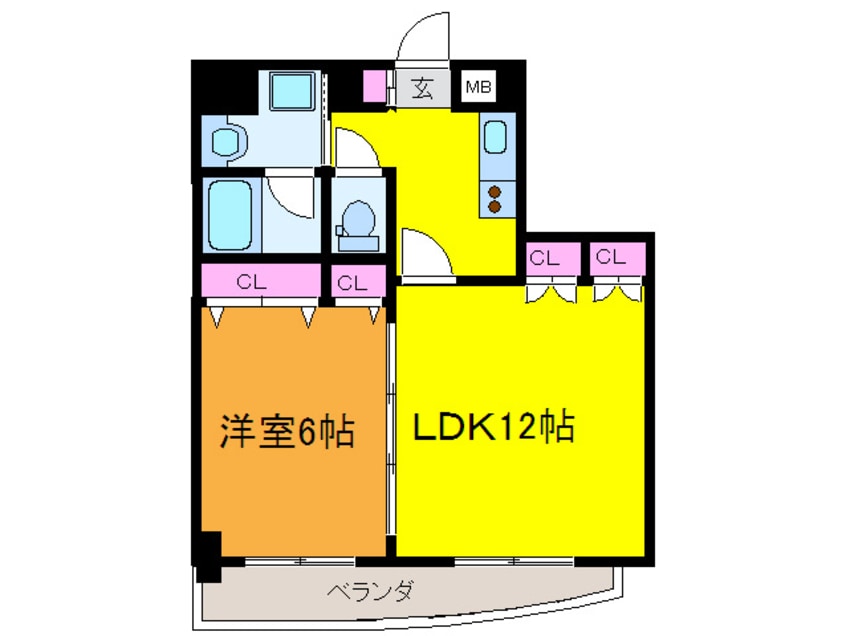 間取図 グリ－ンフィ－ルド小竹向原