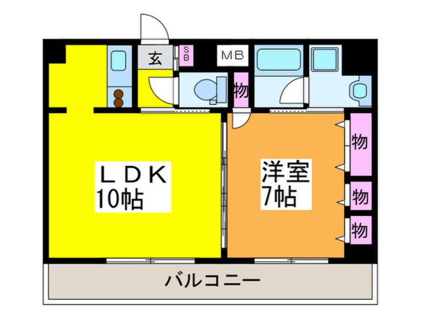 間取図 グリ－ンフィ－ルド小竹向原