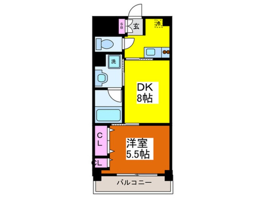 間取図 グリ－ンフィ－ルド小竹向原