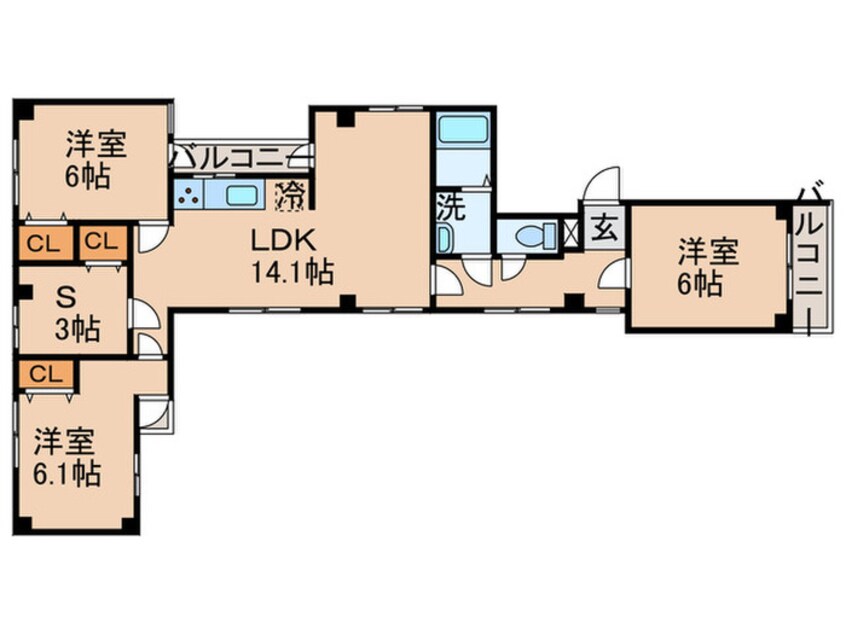 間取図 トラスト築地KNビル