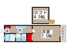 クレセントハイツＴＯＫＹＵⅢ 1Kの間取り