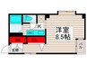 Ｋハイム 1Rの間取り