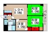 布施ビルⅠ(5号室－7号室) 3LDKの間取り