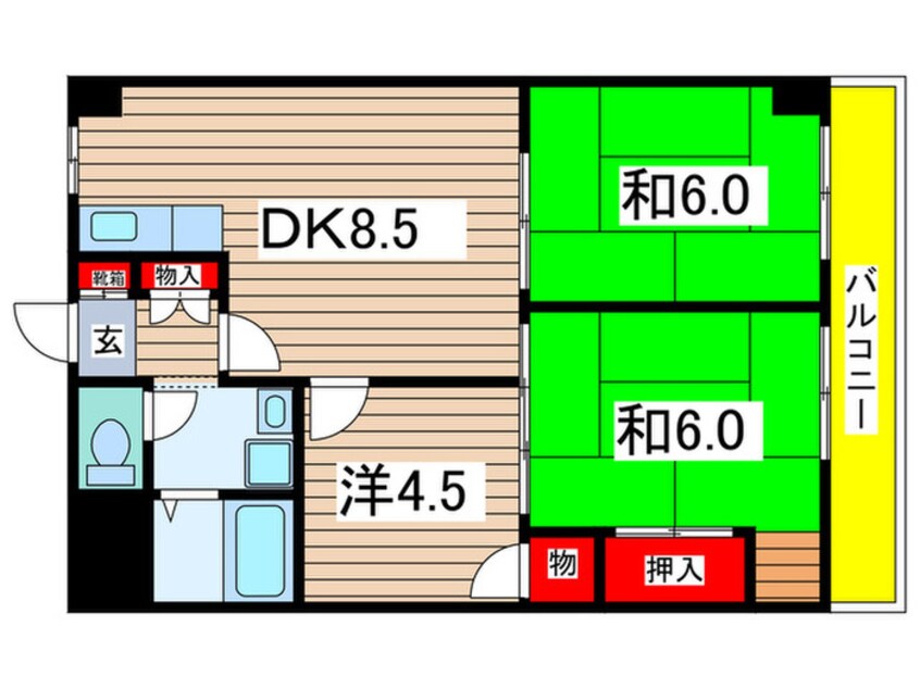 間取図 布施ビルⅠ(5号室－7号室)