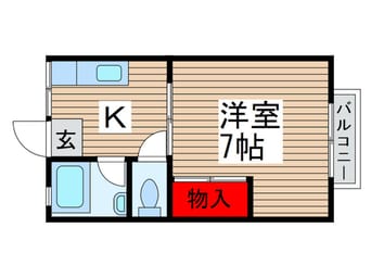 間取図 コーポあらくＢ棟