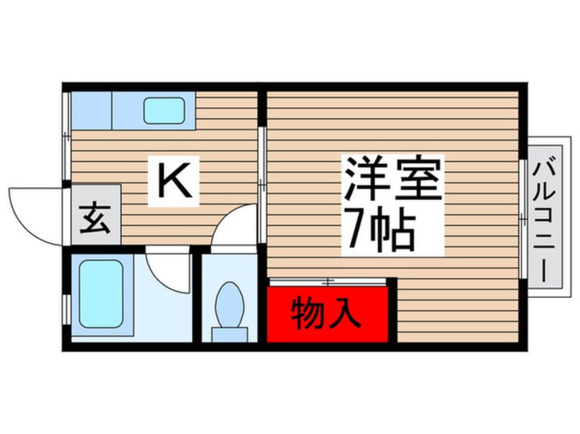 間取図 コーポあらくＢ棟