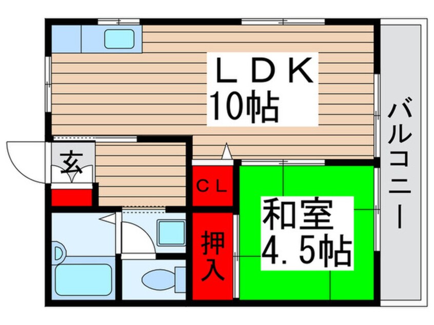 間取図 シャトル　ハウス