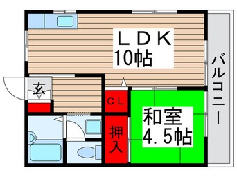 間取図 シャトル　ハウス