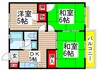 ブリックビラ１ 3DKの間取り