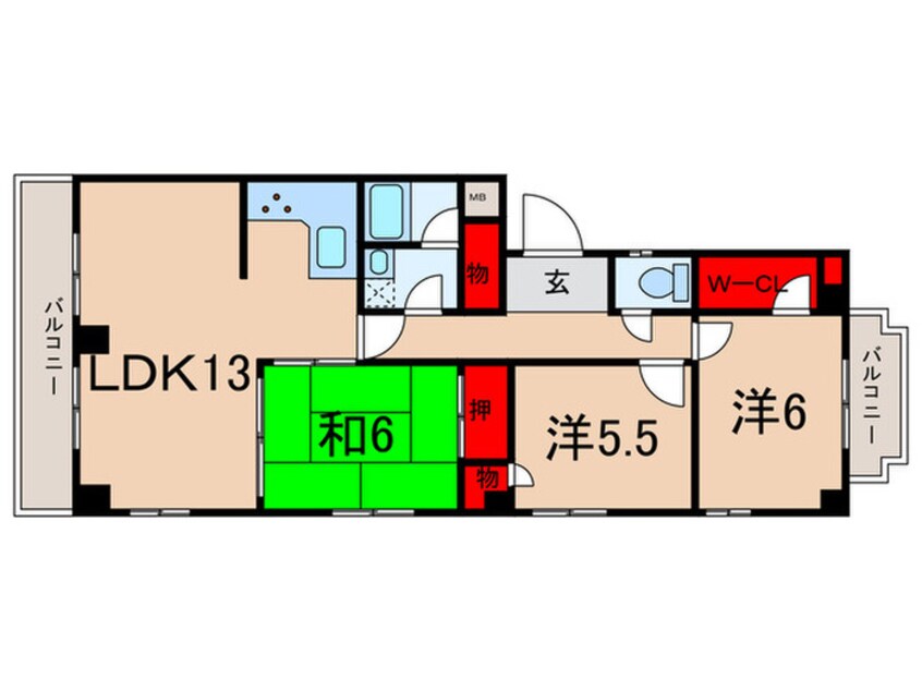 間取図 モスマンテラス