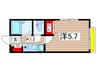 ライズ 1Kの間取り