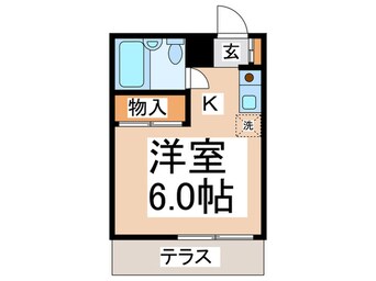 間取図 ﾎﾜｲﾄｳｲﾝｸﾞ片倉Ⅱ（１０２）