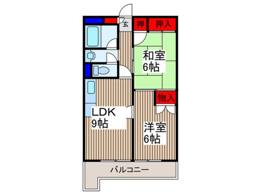 間取図 ビッグ武蔵野小手指（211）