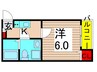 エスカリエ・ブルー 1Kの間取り