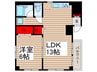 ハイブリッジA 1LDKの間取り