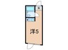 目白ガ－デン 1Rの間取り