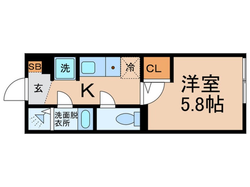 間取図 ＦＡＢＲＩＣ大森町