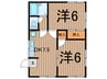 メンズスタ－ヒル 2DKの間取り