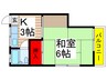 アルカディア 1Kの間取り